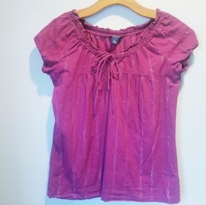 American Eagle plum shirt size 0